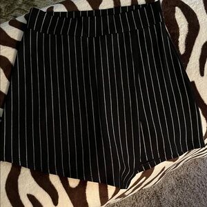 Chic Black and White Striped Girls Skort, small
